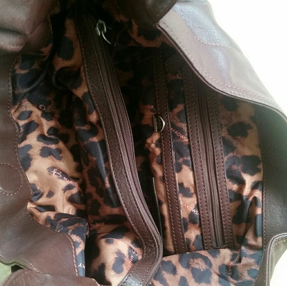 B. Makowsky Brown Leather Bag - Picture 3 of 3
